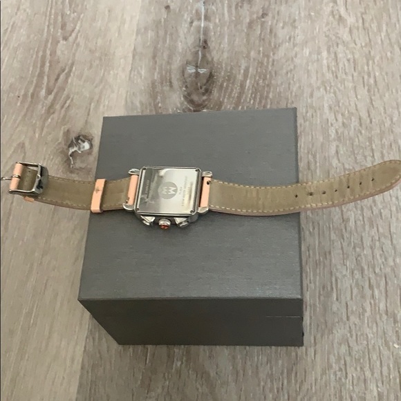 MICHELE WATCH PINK SILVER SQUARE main image 4